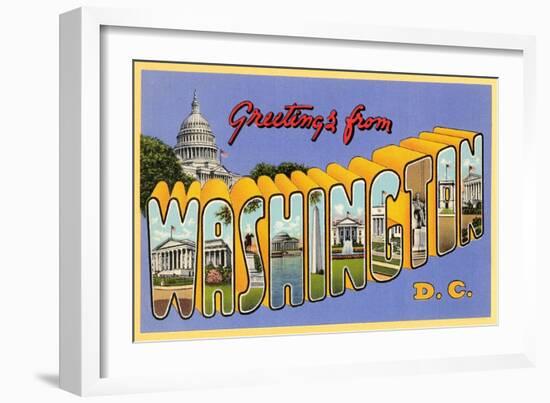 Greetings from Washington, D.C.-null-Framed Art Print