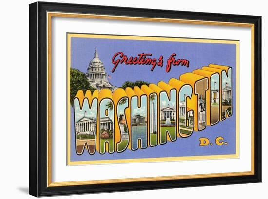 Greetings from Washington, D.C.-null-Framed Art Print