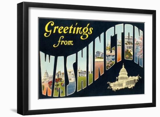 Greetings from Washington, D.C.-null-Framed Art Print