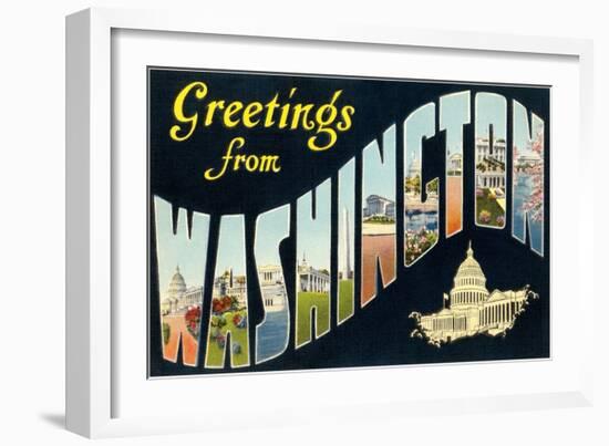 Greetings from Washington, D.C.-null-Framed Art Print