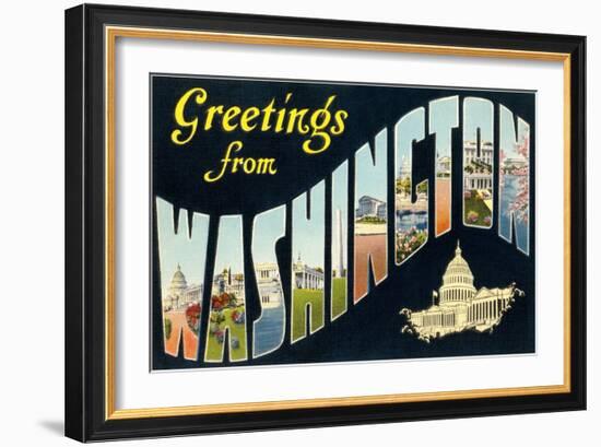 Greetings from Washington, D.C.-null-Framed Art Print