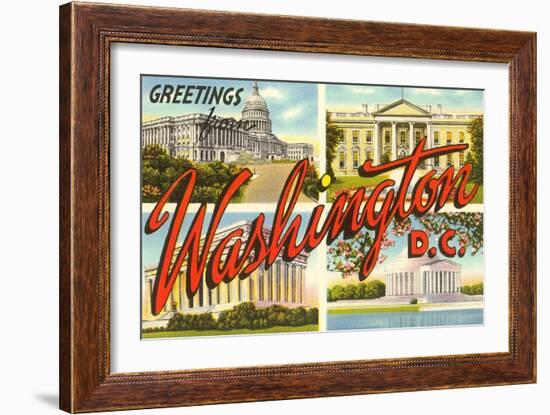 Greetings from Washington, DC-null-Framed Art Print