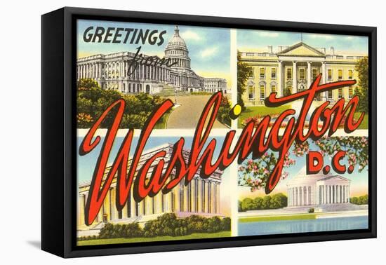 Greetings from Washington, DC-null-Framed Stretched Canvas