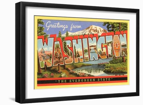 Greetings from Washington-null-Framed Art Print