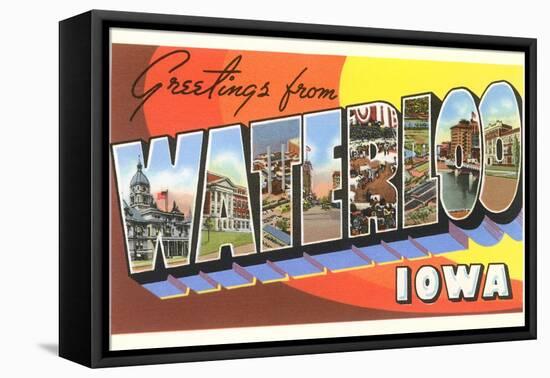 Greetings from Waterloo, Iowa-null-Framed Stretched Canvas