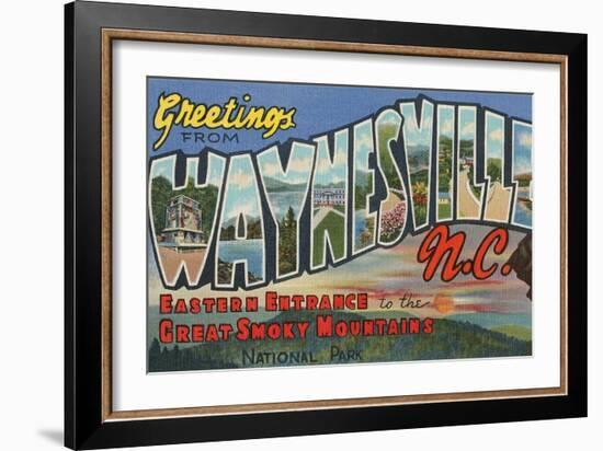 Greetings from Waynesville, North Carolina-null-Framed Art Print