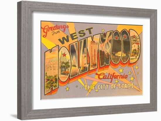 Greetings from West Hollywood, California-null-Framed Art Print