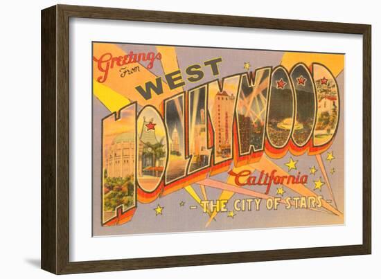 Greetings from West Hollywood, California-null-Framed Art Print