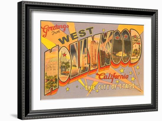 Greetings from West Hollywood, California-null-Framed Art Print