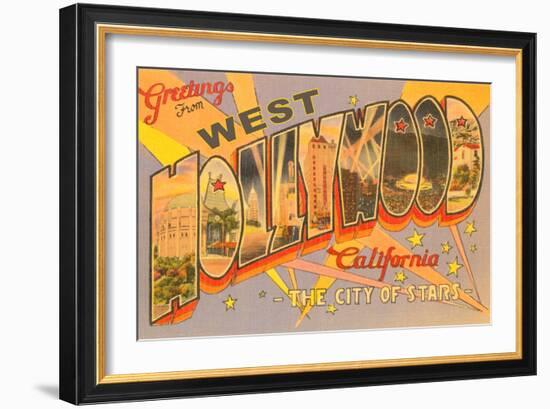 Greetings from West Hollywood, California-null-Framed Art Print