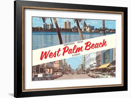 Greetings from West Palm Beach, Florida-null-Framed Art Print