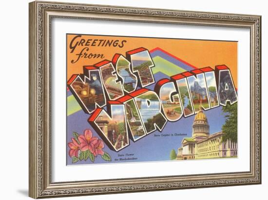 Greetings from West Virginia-null-Framed Art Print