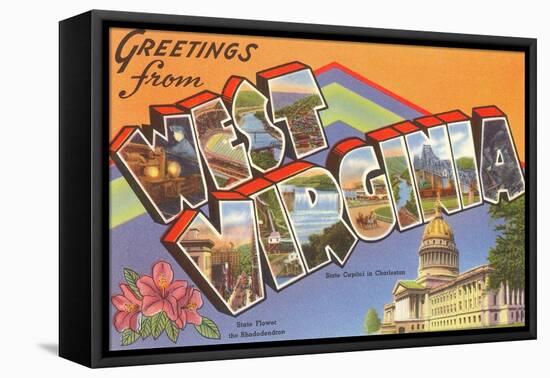 Greetings from West Virginia-null-Framed Stretched Canvas