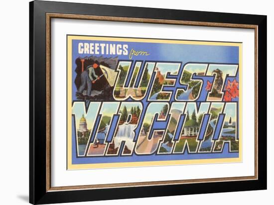 Greetings from West Virginia-null-Framed Art Print