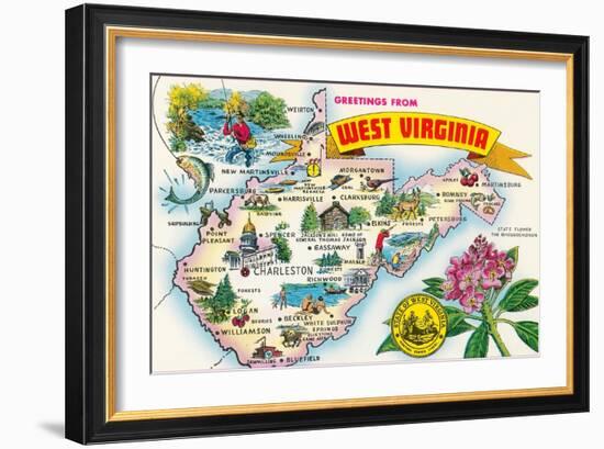 Greetings from West Virginia-null-Framed Art Print