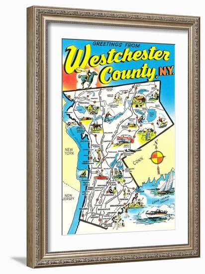 Greetings from Westchester County-null-Framed Art Print