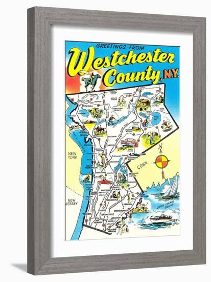 Greetings from Westchester County-null-Framed Art Print