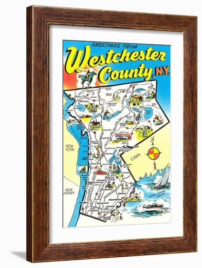 Greetings from Westchester County-null-Framed Art Print