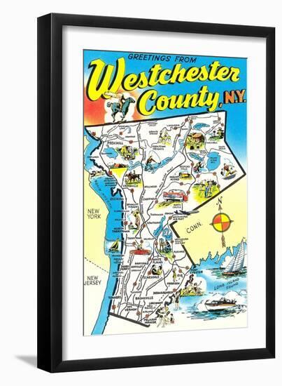 Greetings from Westchester County-null-Framed Art Print