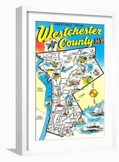 Greetings from Westchester County-null-Framed Art Print