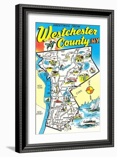 Greetings from Westchester County-null-Framed Art Print