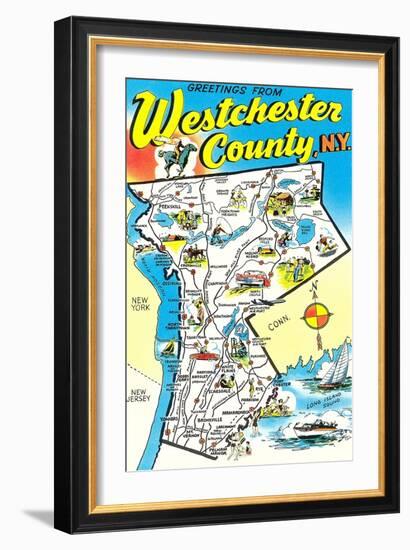 Greetings from Westchester County-null-Framed Art Print