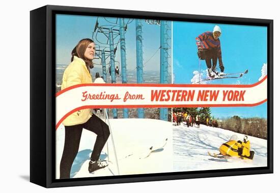 Greetings from Western New York-null-Framed Stretched Canvas
