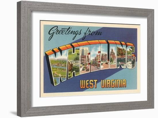 Greetings from Wheeling, West Virginia-null-Framed Art Print
