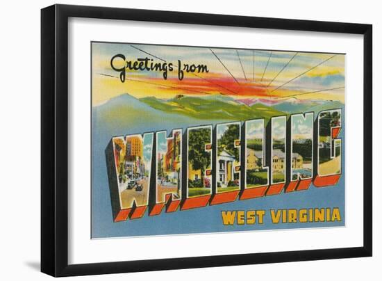 Greetings from Wheeling, West Virginia-null-Framed Art Print