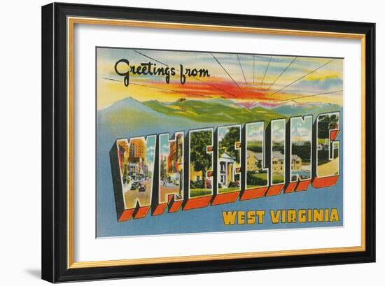 Greetings from Wheeling, West Virginia-null-Framed Art Print