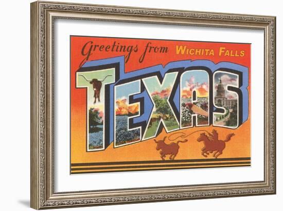 Greetings from Wichita Falls, Texas-null-Framed Art Print