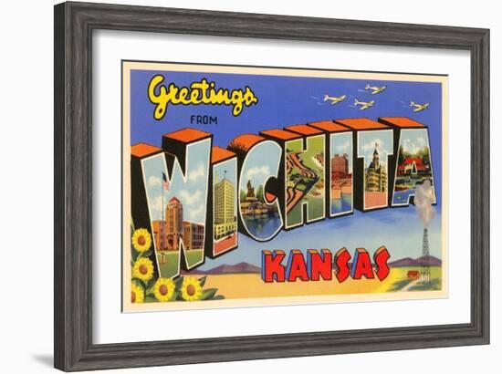 Greetings from Wichita, Kansas-null-Framed Art Print