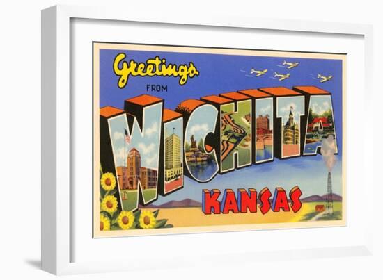 Greetings from Wichita, Kansas-null-Framed Art Print