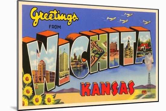 Greetings from Wichita, Kansas-null-Mounted Art Print