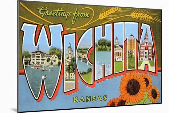 Greetings from Wichita, Kansas-null-Mounted Art Print