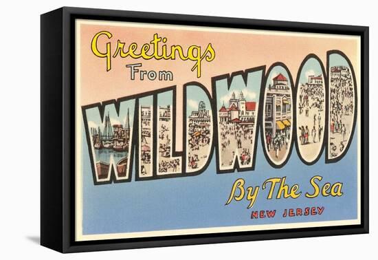 Greetings from Wildwood-by-the-Sea, New Jersey-null-Framed Stretched Canvas
