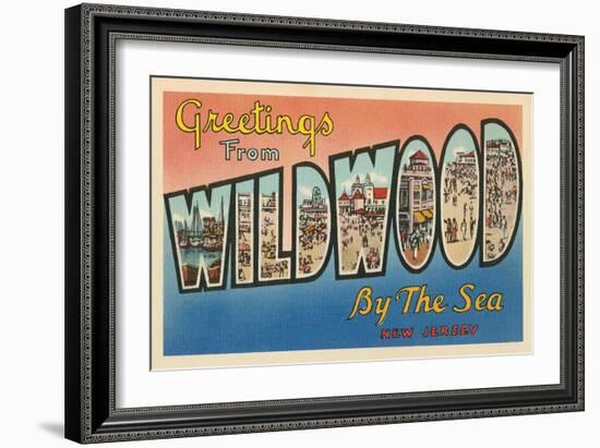 Greetings from Wildwood-By-The-Sea, New Jersey-null-Framed Giclee Print