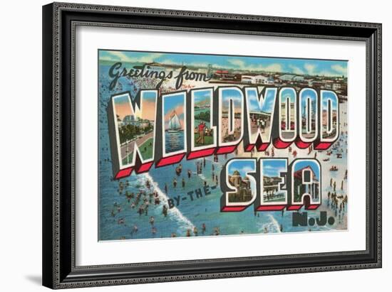 Greetings from Wildwood-By-The-Sea, New Jersey-null-Framed Giclee Print