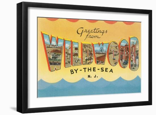 Greetings from Wildwood-By-The-Sea, New Jersey-null-Framed Giclee Print