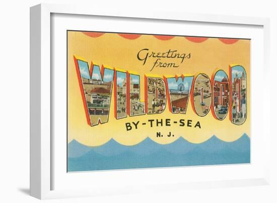 Greetings from Wildwood-By-The-Sea, New Jersey-null-Framed Giclee Print