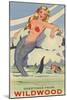 Greetings from Wildwood, New Jersey, Mermaid-null-Mounted Art Print
