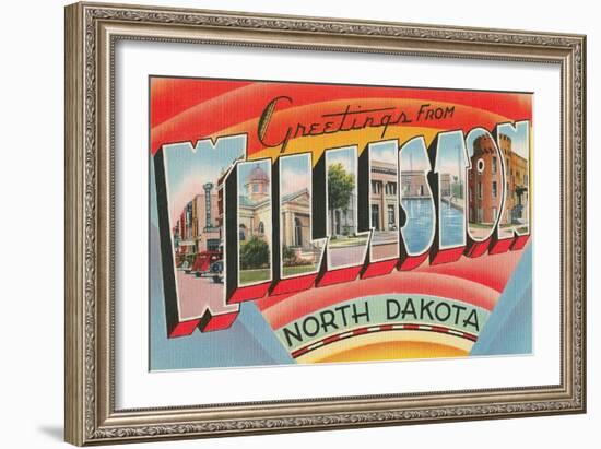 Greetings from Williston, North Dakota-null-Framed Art Print