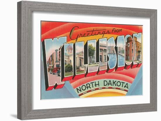 Greetings from Williston, North Dakota-null-Framed Art Print