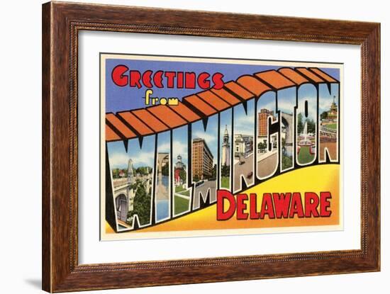 Greetings from Wilmington, Delaware-null-Framed Art Print