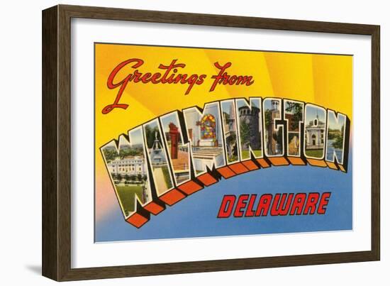 Greetings from Wilmington, Delaware-null-Framed Art Print