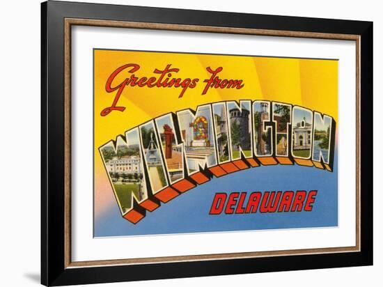 Greetings from Wilmington, Delaware-null-Framed Art Print