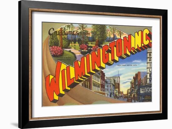 Greetings from Wilmington, North Carolina-null-Framed Art Print