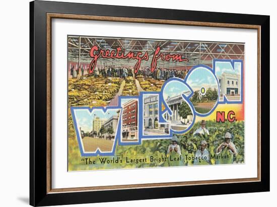 Greetings from Wilson, North Carolina-null-Framed Art Print