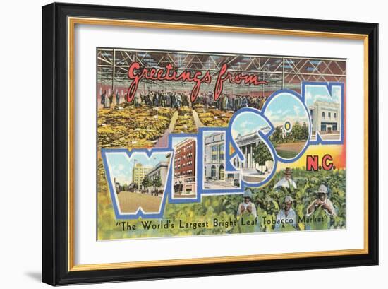 Greetings from Wilson, North Carolina-null-Framed Art Print