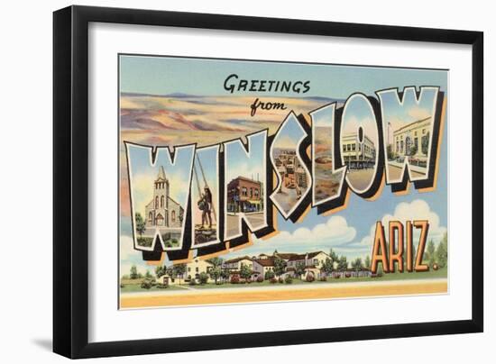 Greetings from Winslow, Arizona-null-Framed Art Print